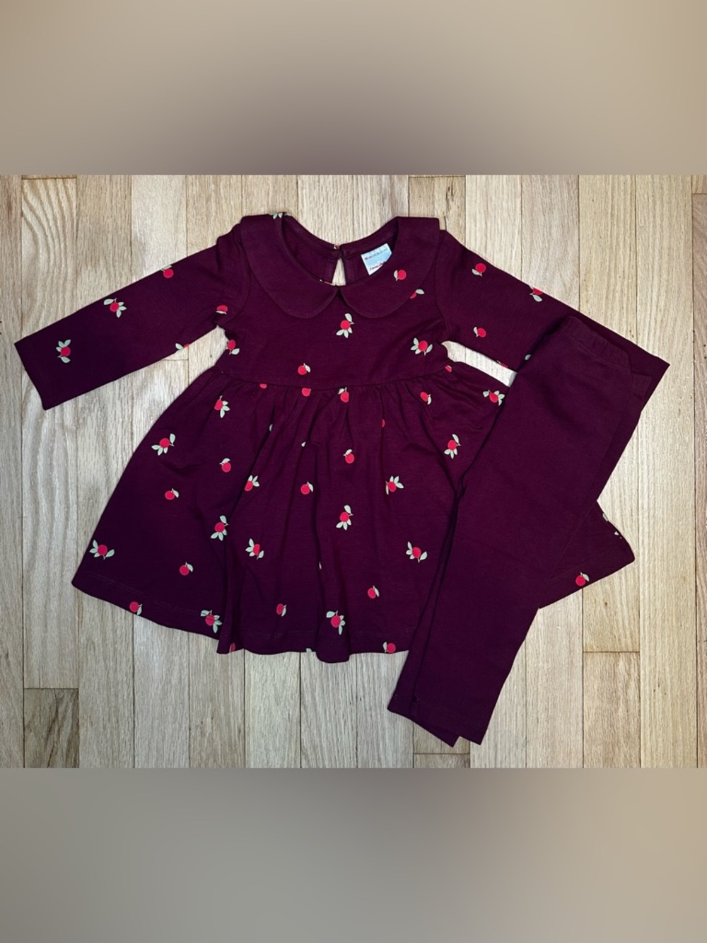 Hanna Andersson 18-24M Burgundy Dress